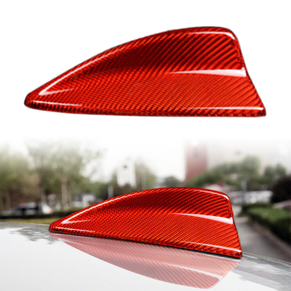 ya 3 6.25 Red Carbon Fiber Shark Fin Antenna Cover Fit for BMW 1 3 Series E82 E46 E90 E92 M3