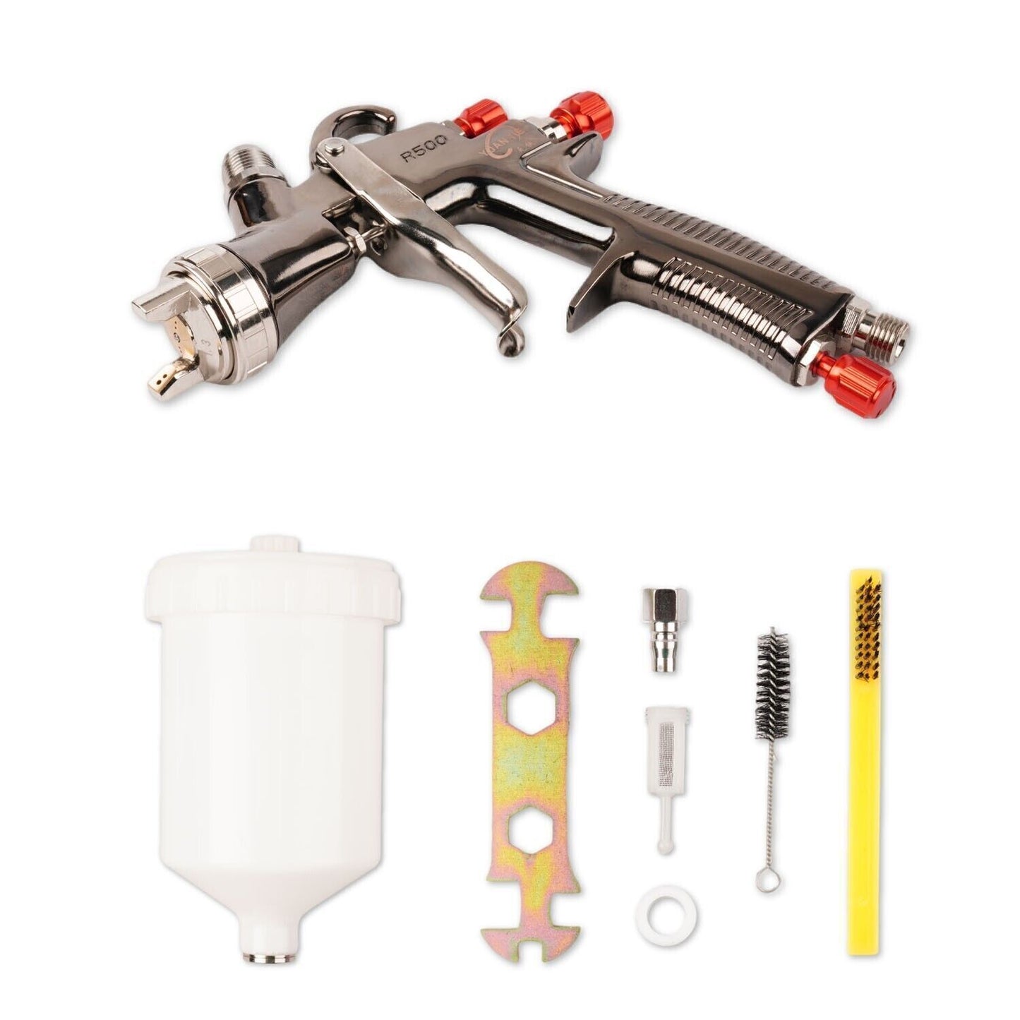 ya 1 7.7 R500 LVLP Air Spray Gun Car Gravity Airbrush Painting Gun Kits 1.3mm Nozzlem1Bp8