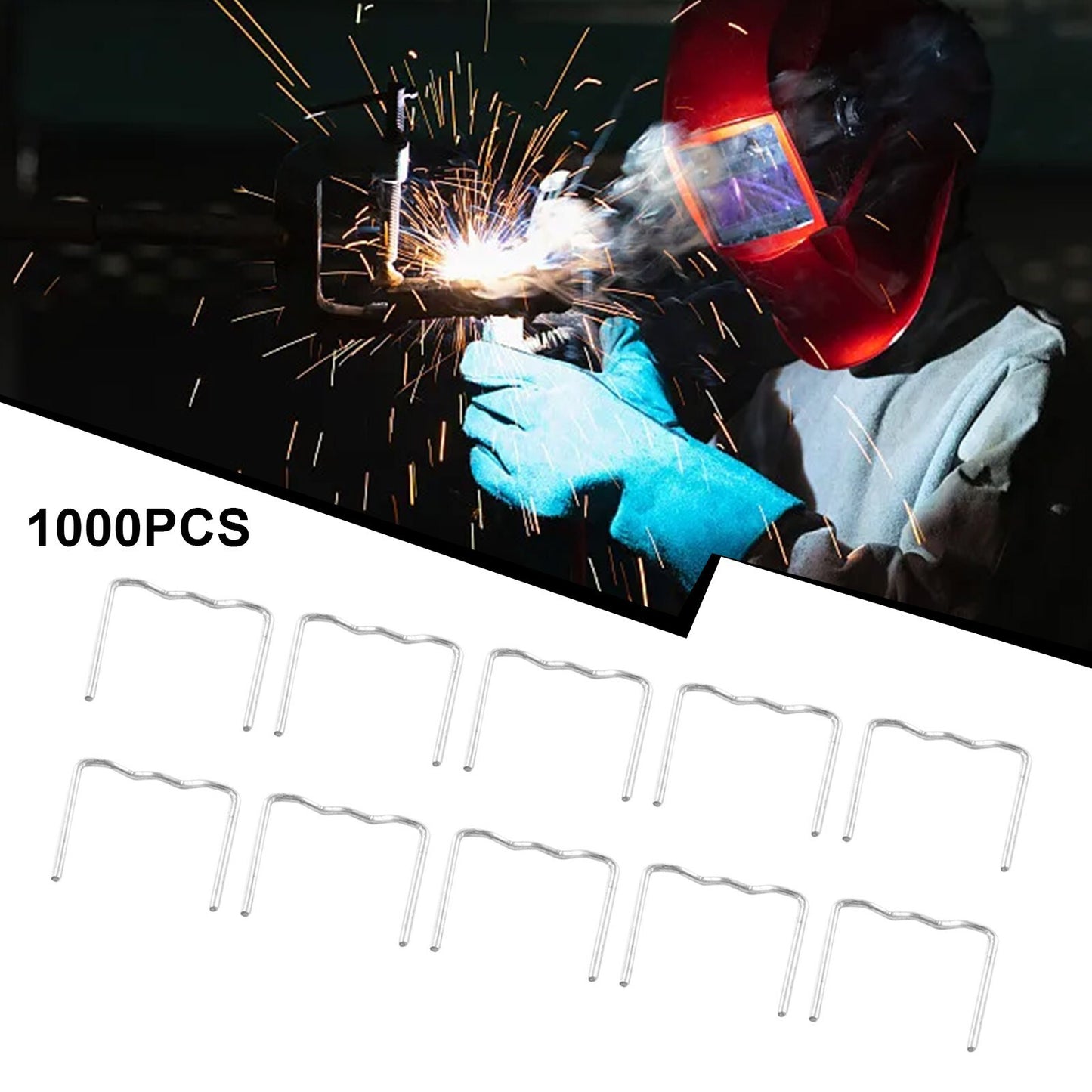ya 25 1000PCS Standard Pre Cut 0.8mm Flat Hot Staple For Plastic-Stapler Repair Welder