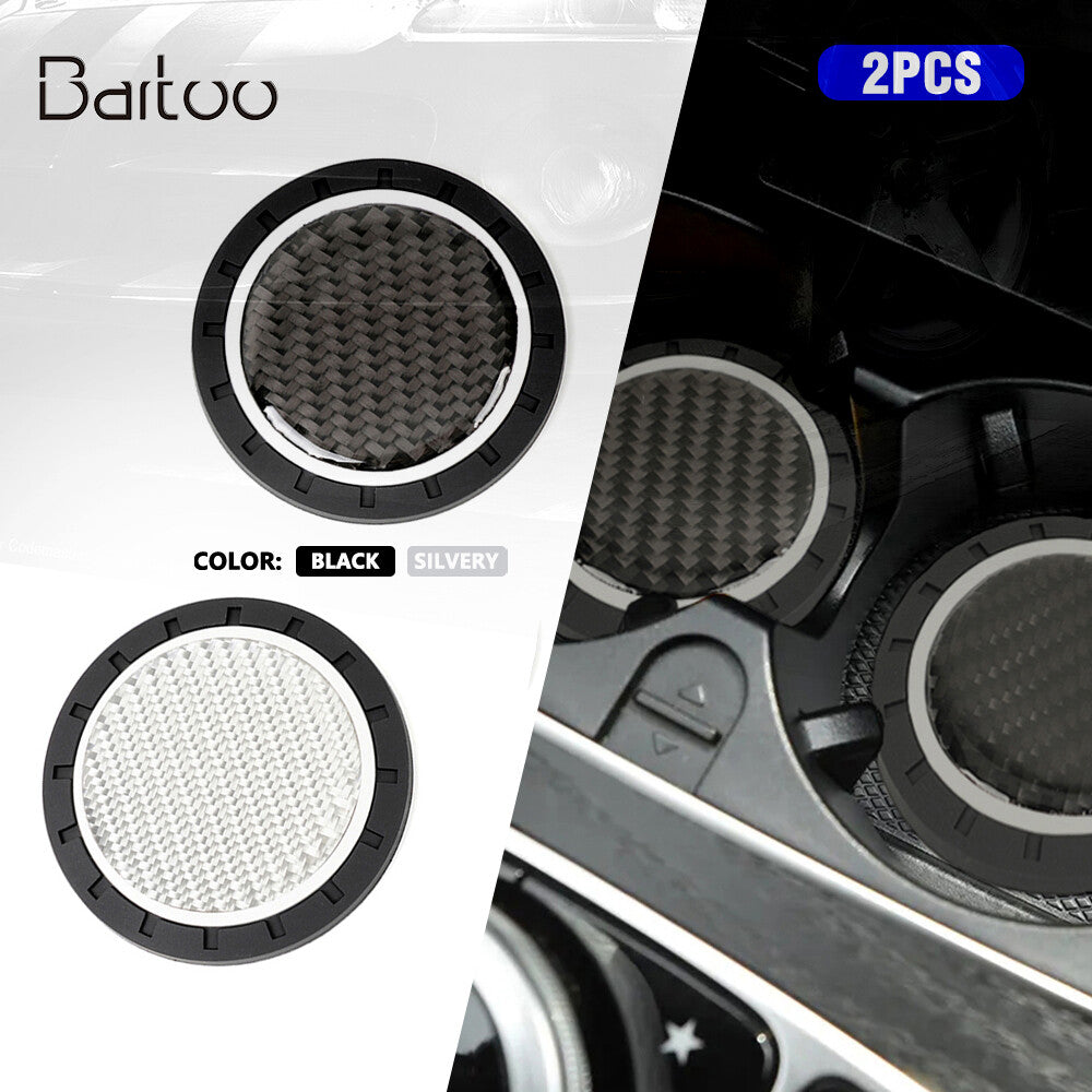 ya 12 5.22 Carbon Fiber Car Cup Holder Pad Auto Water Cup Slot Non-Slip Mat Accessories