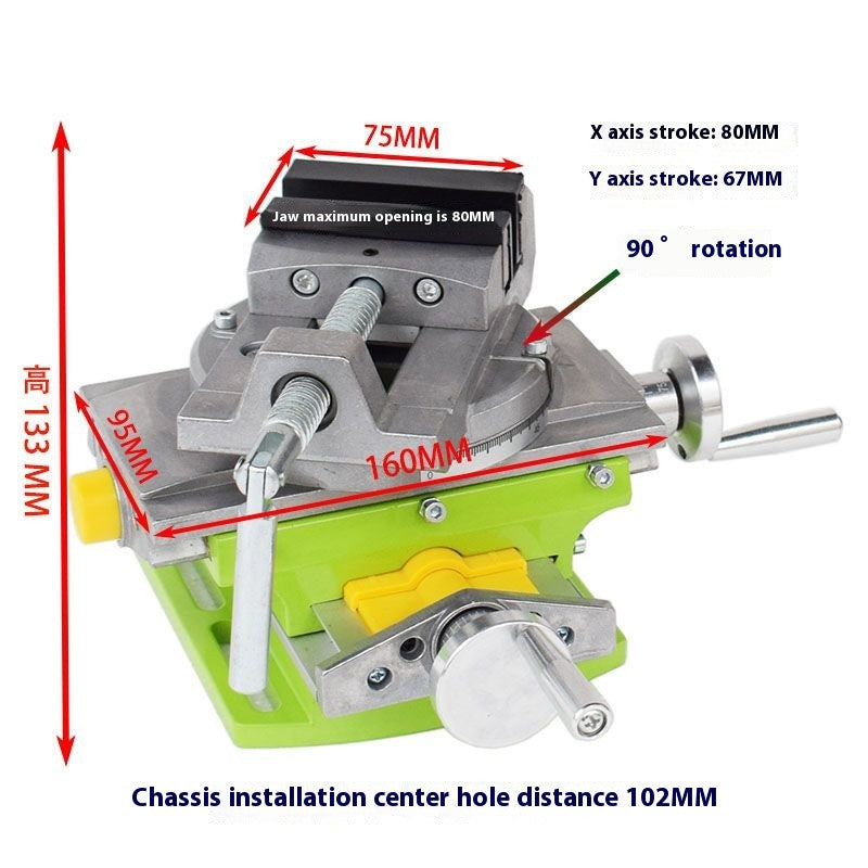Cross Bench Vise Multi-functional Bench Slide Milling Machine Rotary Model Vise