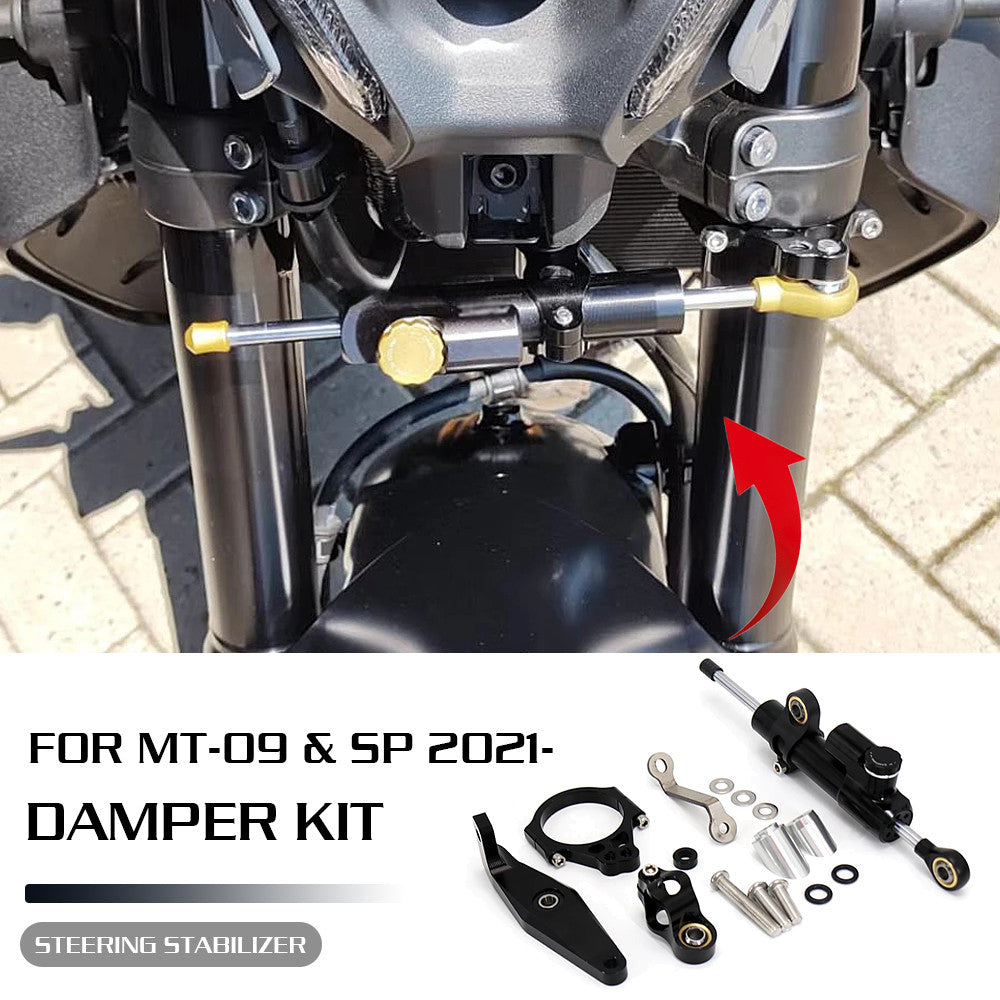 ya 1 7.13 Steering Damper Stabilizer Bracket Mounting Kit for Yamaha MT-09 2021-2024 SP