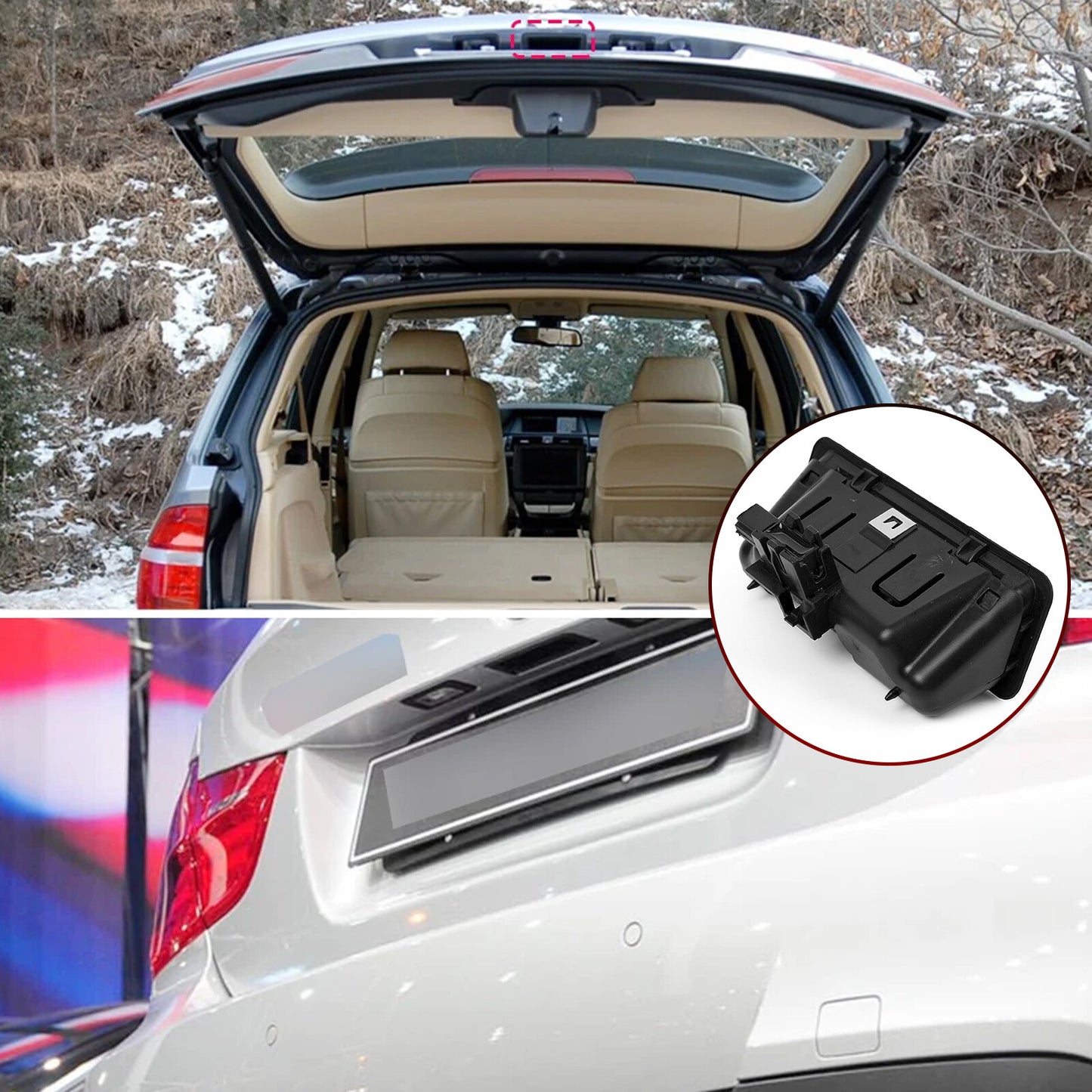 ya 5 8.7 Boot Lid Trunk Tailgate Handle for BMW E82 E88 E90 E92 E60 X1 X5 E70 51247118158