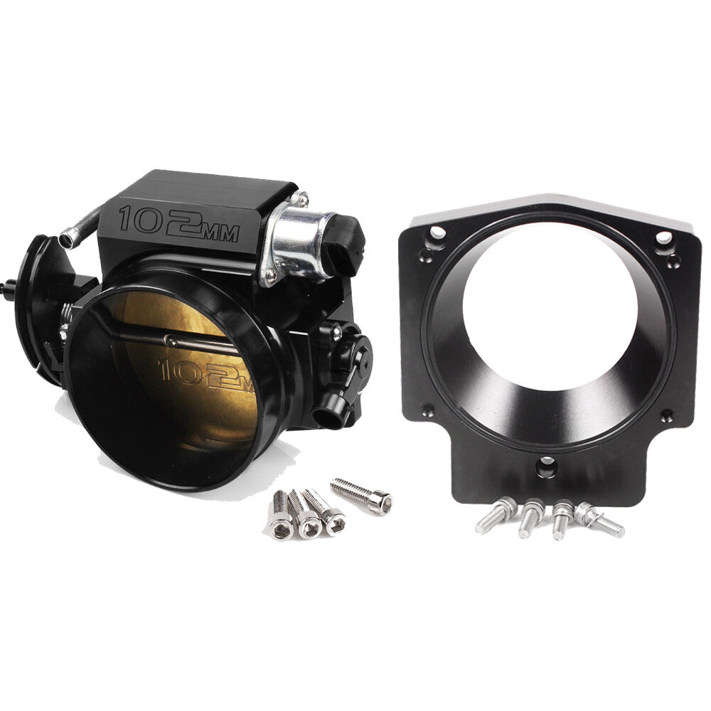 ya 27 7.20 New 102mm Throttle Body+TPS IAC Adapter Plate For GM III LS1 LS2 LS6 LS7 LSX LS