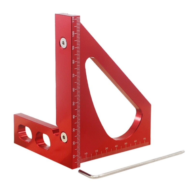 ya 25 Engineer Carpenter Tool Square Protractor Red Woodworking Aluminum Alloy Miter