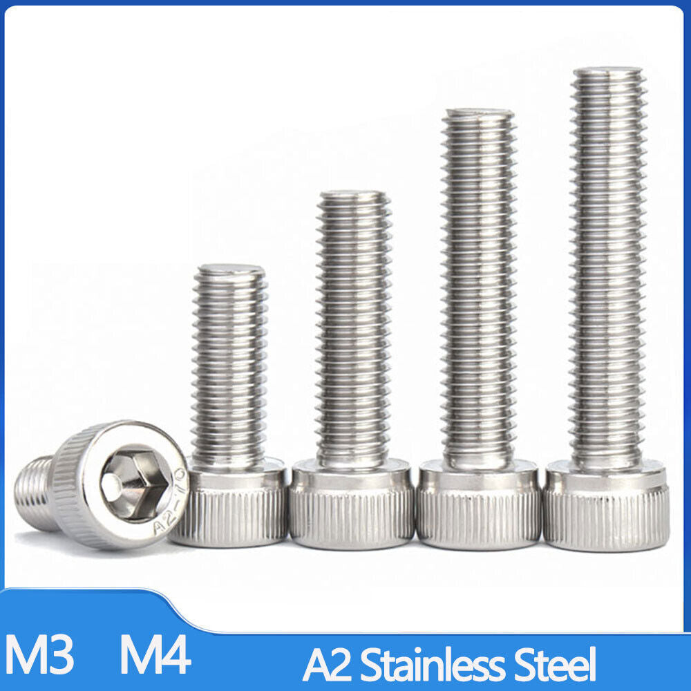 M3 M4 Allen Cap Screws Bolts A2 Stainless Steel Socket Screw Hex Head DIN 912