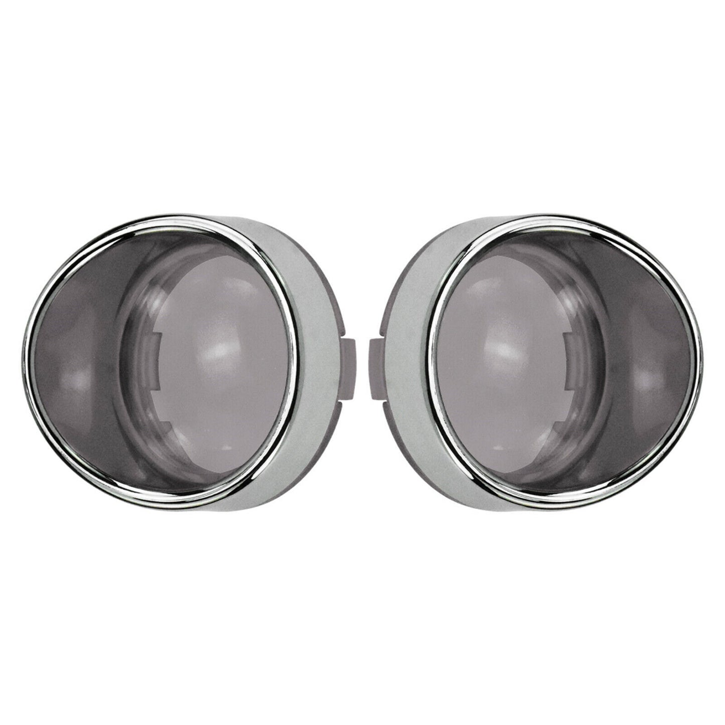 ya 5 8.7 2-piece smoked turn signal lens chrome decorative ring f for Ram e sun visor suitable for Harley Sportster
