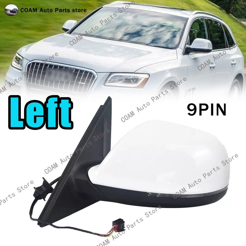 ya 6 6.13.2 Left side white car rearview mirror assembly for Audi Q5 2009 - 2015