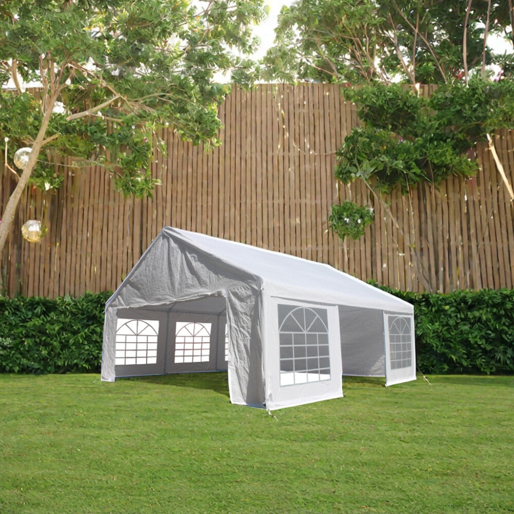 ya 28 Heavy Duty Party Tent Marquee Canopy 20x20ft ÿ Outdoor Wedding/BBQ Shelter