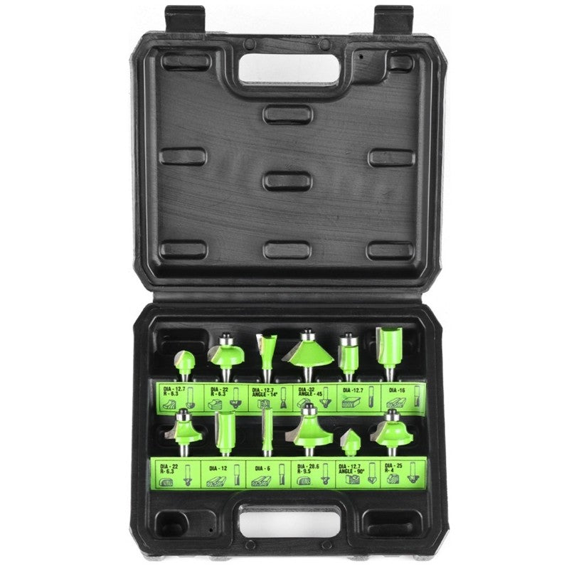 ya 25 Steel Carving Bit Set Of 12 Fit for Edged Profiling Chamfering Slot Cutting