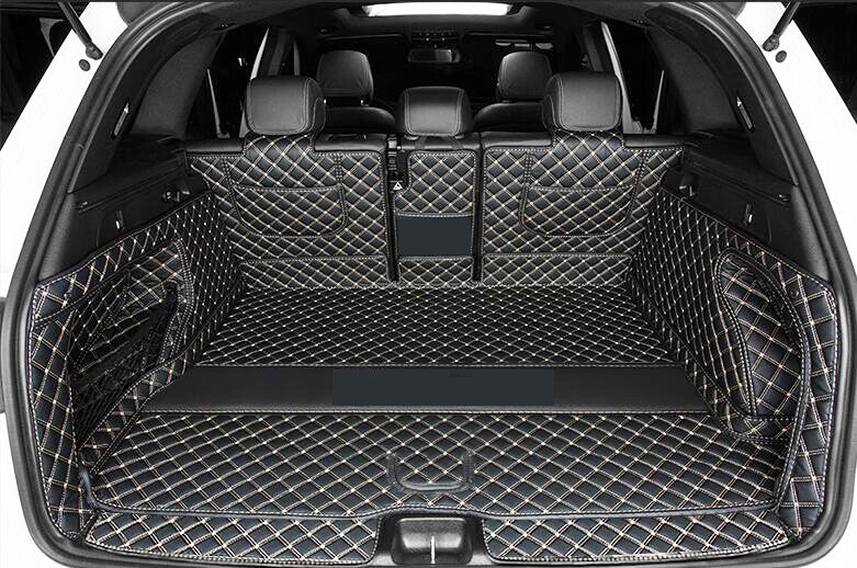 ya 7 6.10.3 Leather Boot Cargo Liner Tray Rear Trunk Floor Mat for Mercedes-benz GLE 2020-23