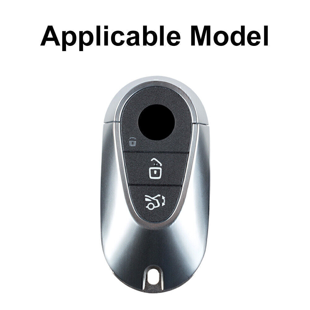 ya 5 8.7 Silver Black Carbon Key Fob Case Cover Fit for for benz S Class S400 S350l S450l 2021