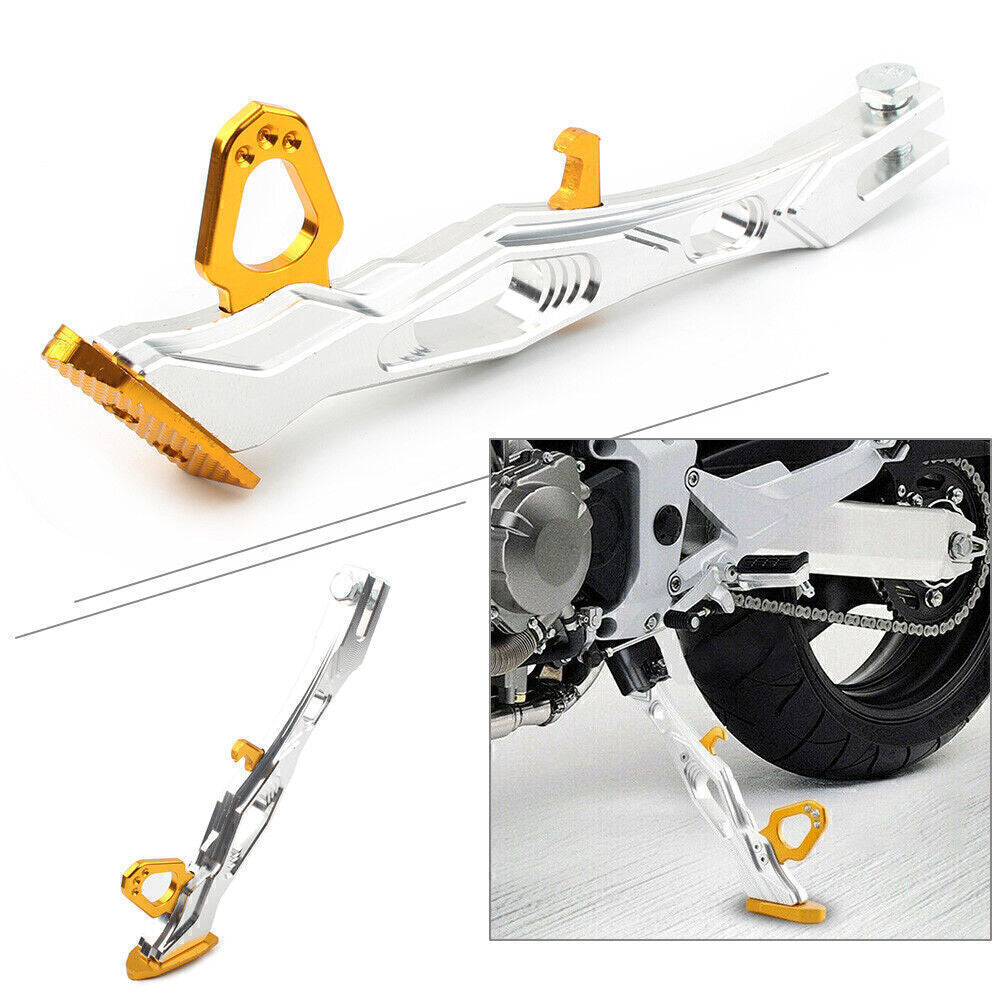 ya 4 6.17 For Motorcycle Universal CNC Gold Foot Side Stand Support Leg Kickstand