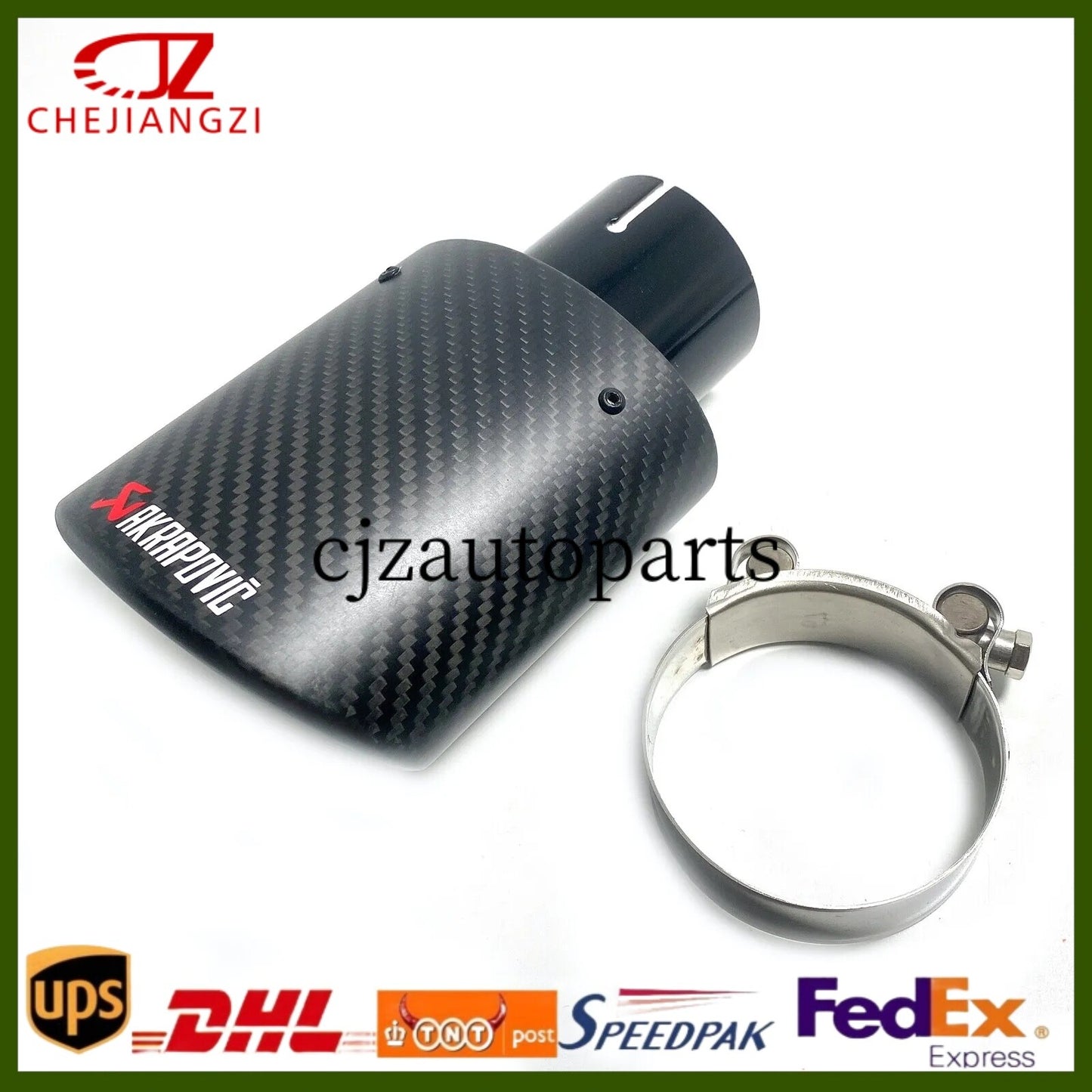 ya 4 6.17.2 Matte Carbon AKRAPOVIC Tip Universal Oval Tailpipe OD:105/115/150mm