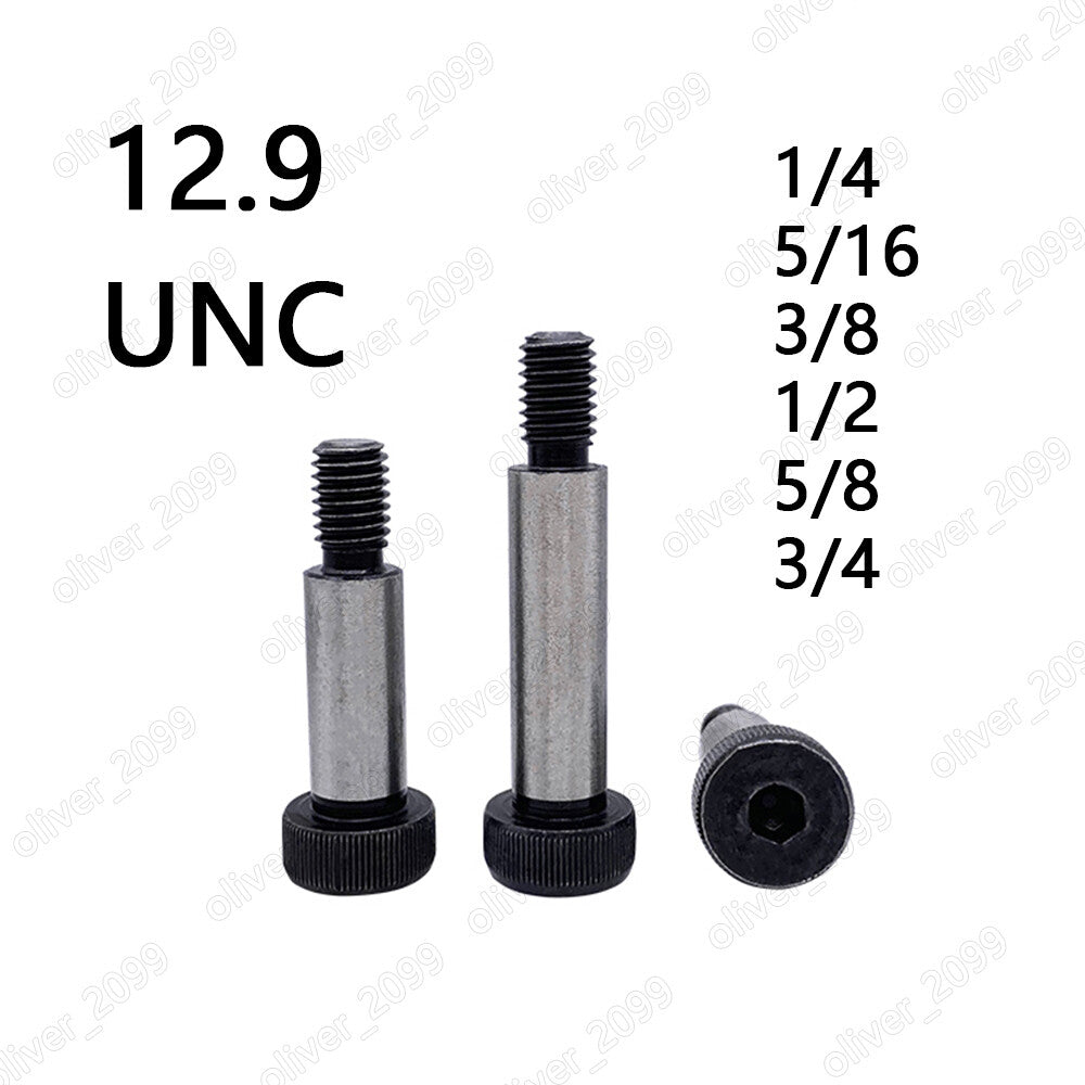 Black 12.9 Steel Hex Socket Cap Head Shoulder Bolts Stripper Screws 1/4 5/16 3/8