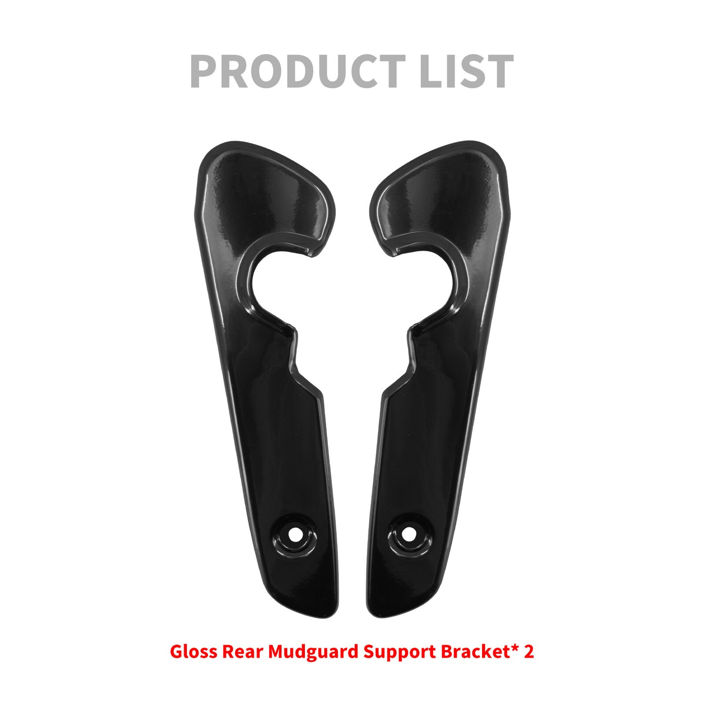 ya 5 8.7 Gloss Black Short Rear Fender Support Bracket Covers for Harley Sportster XL 04+