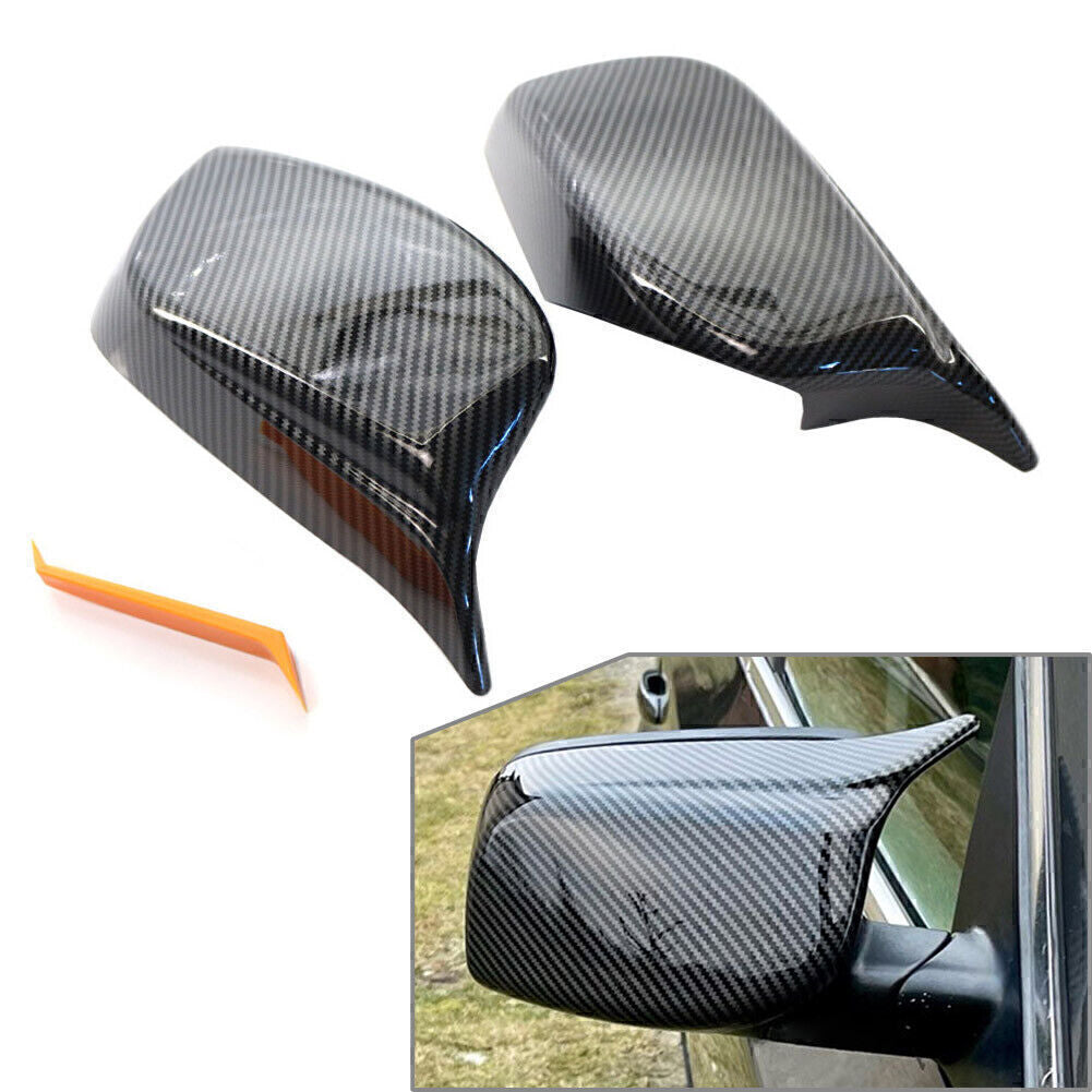ya 7 6.10 Carbon Fiber M Style Side Rearview Mirror Cover Caps for BMW 5 6 Series 03-2010