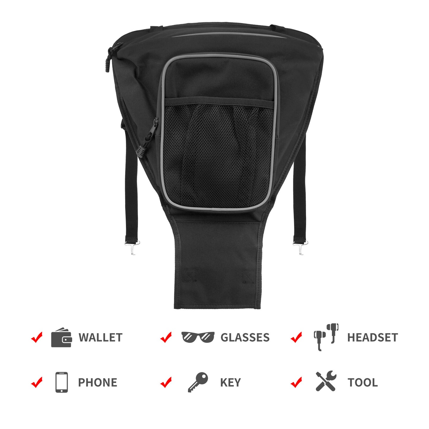 ya 6 6.12 UTV Pack Holder Center Storage Bag Fit for Polaris RZR 900 RZR 570 S 800 XP 1000