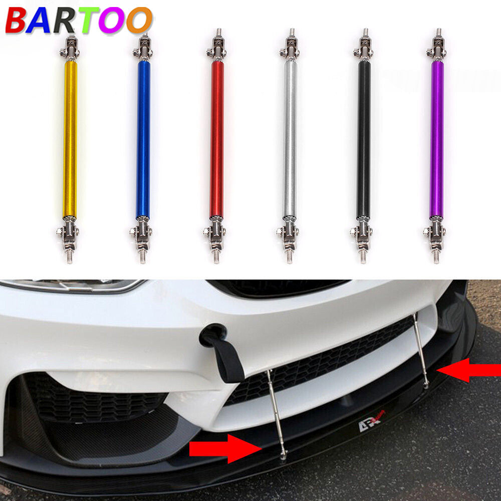 ya 4 6.17 Adjustable 150MM Racing Front Bumper Lip Splitter Rod Strut Tie Bar Support Kit