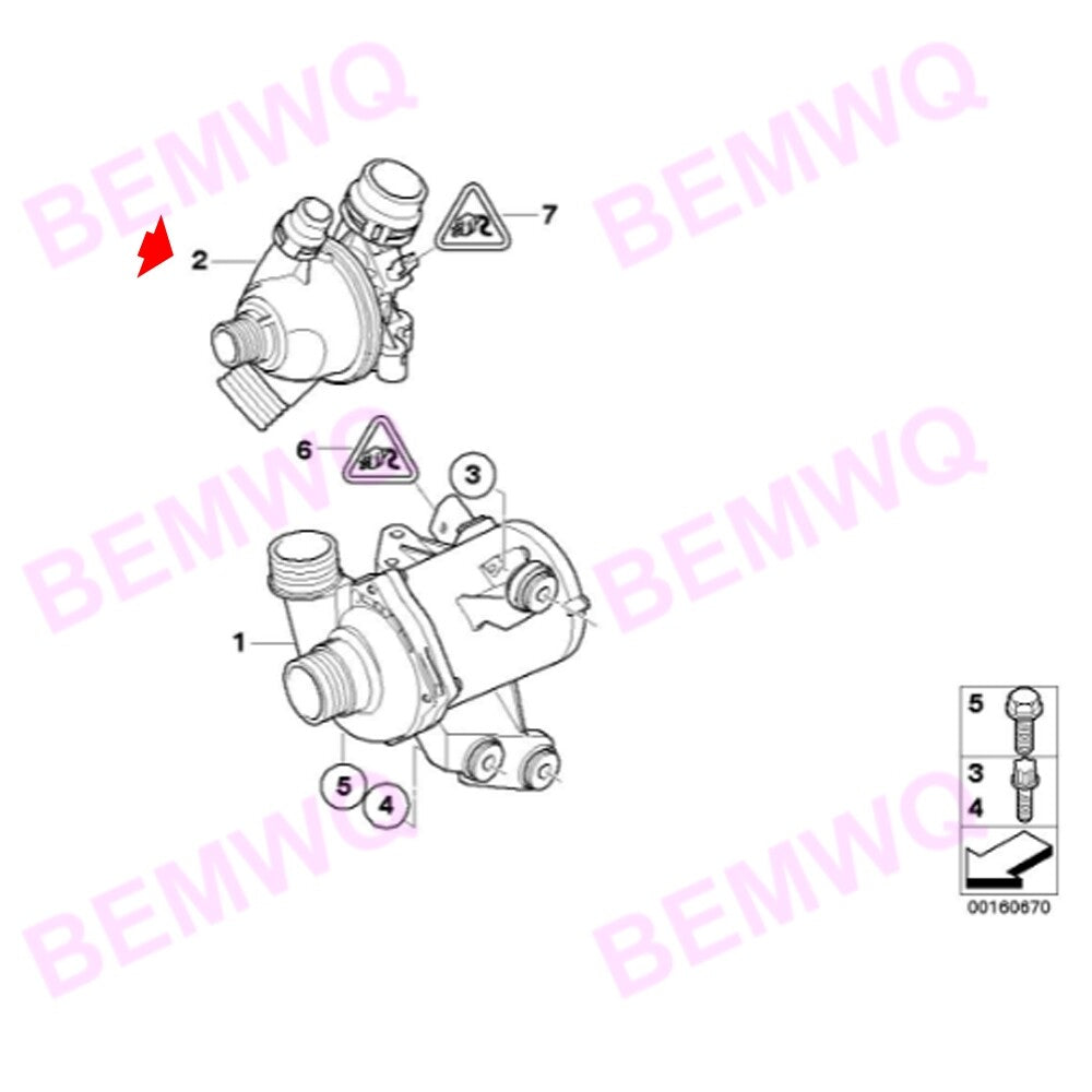 ya 11 10.28 11537552403 Coolant thermostat housing assembly suitable for E81 E82 E60 E9