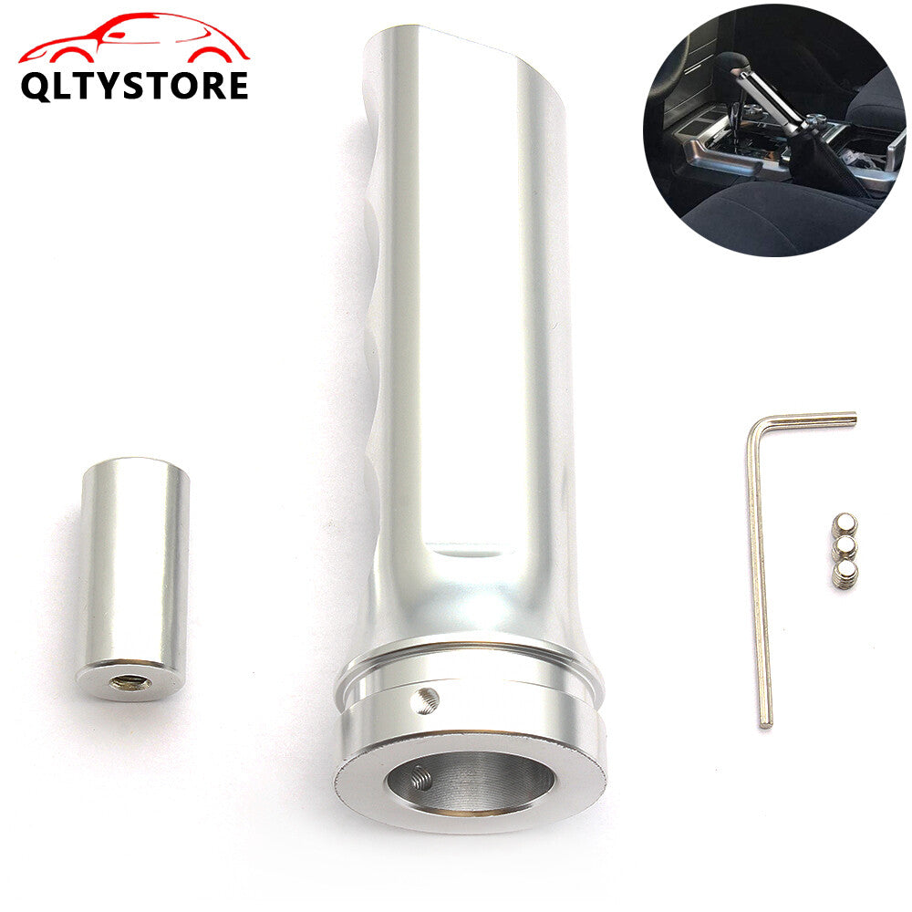ya 11 6.5 1Pc Silver Aluminum Car Handle Hand Brake Sleeve Universal Fitment Cover