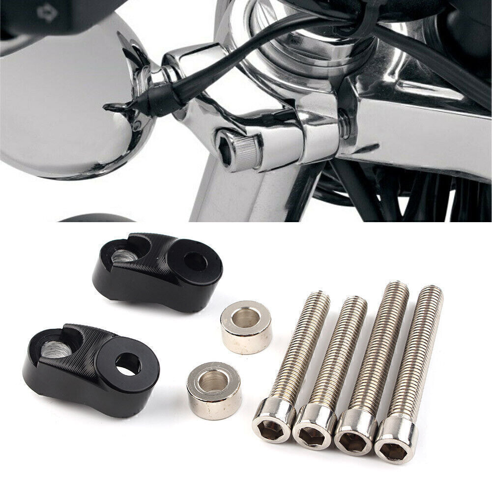ya 5 6.16.2 Black Short Front Turn Signal Mounts 39mm 49mm Forks for Harley Sportster FXR