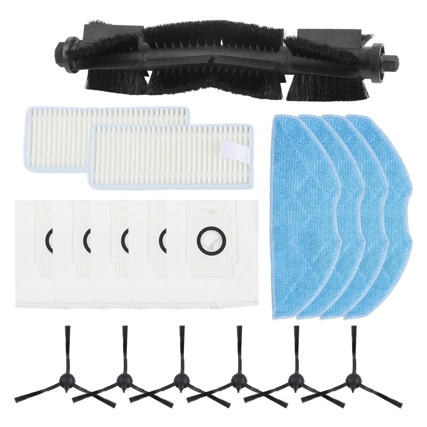 ya 25 Main Side Brush Filter Mop Cloth Dust Bag Kit for Botslab S8 Plus Vacuum