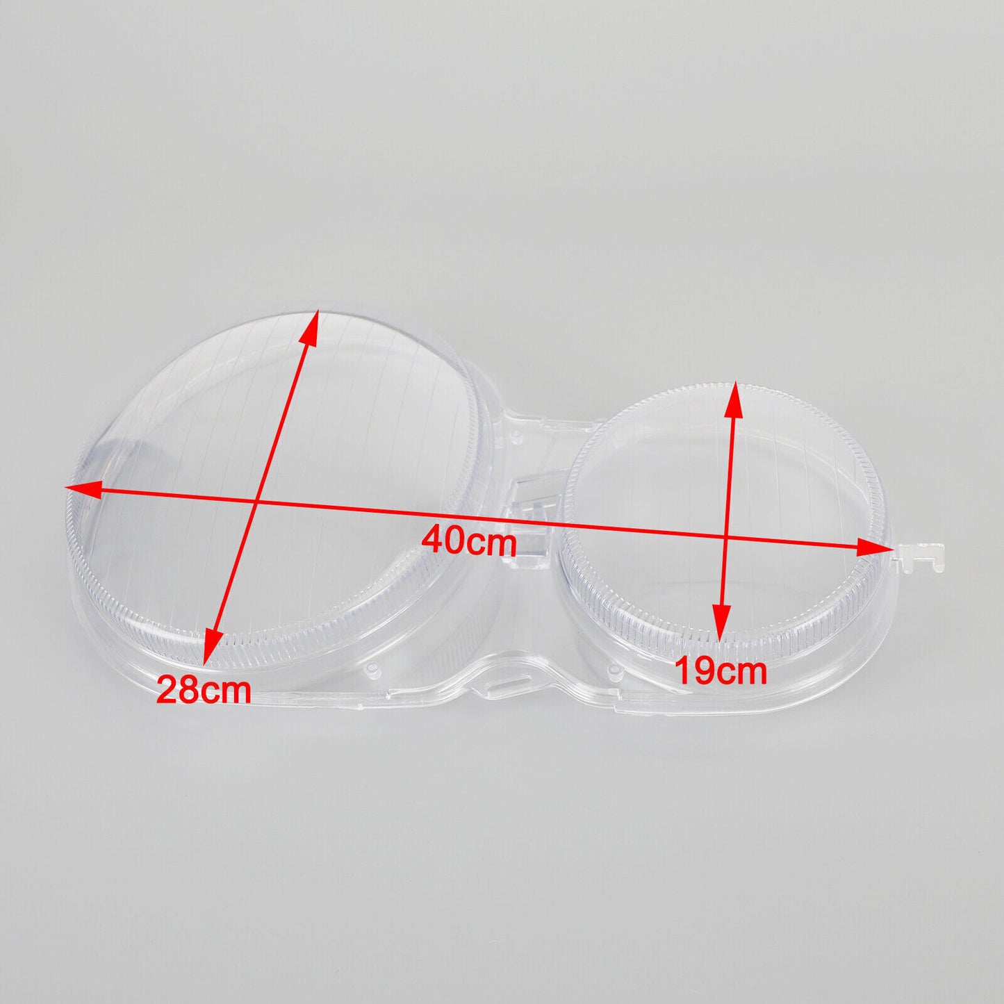 ya 1 8.5.3 Left+Right Headlight Lens Plastic Cover Shell for Mercedes E Class W210 96-02