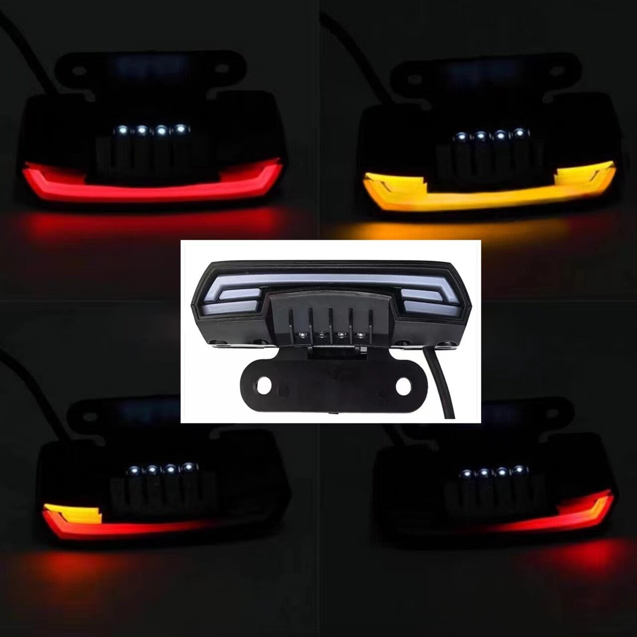 ya 3 6.25 Motorcycle Light Tail Rear Brake Stop Double Flash Warning Dynamic Turn Signal /