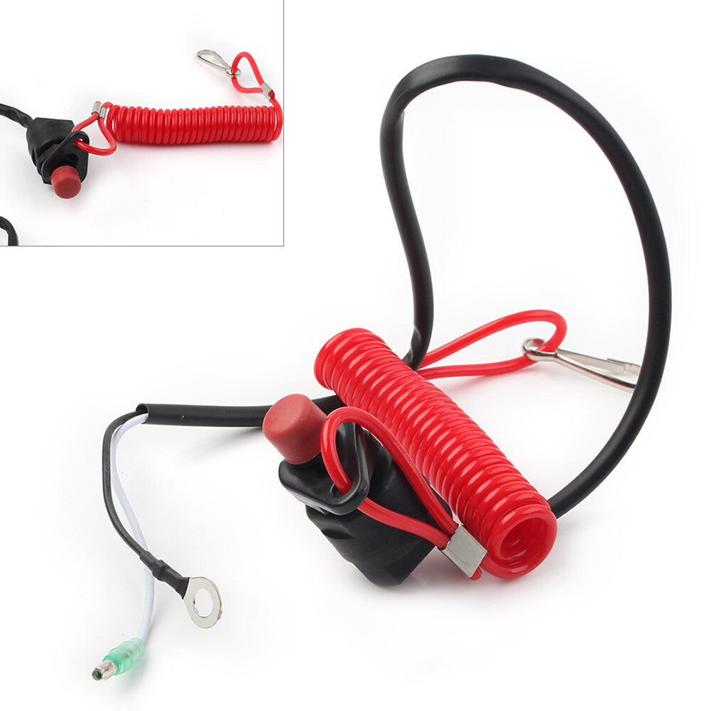 ya 27 7.20 Boat Outboard Engine Motor Kill Stop Switch With Safety Tether Lanyard Universal