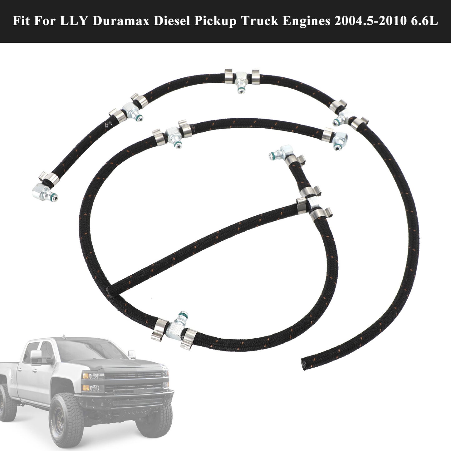 ya 1 8.5.1 Fuel Injector Return Line Kit for Duramax 2004-2010 6.6L Diesel Truck Engines