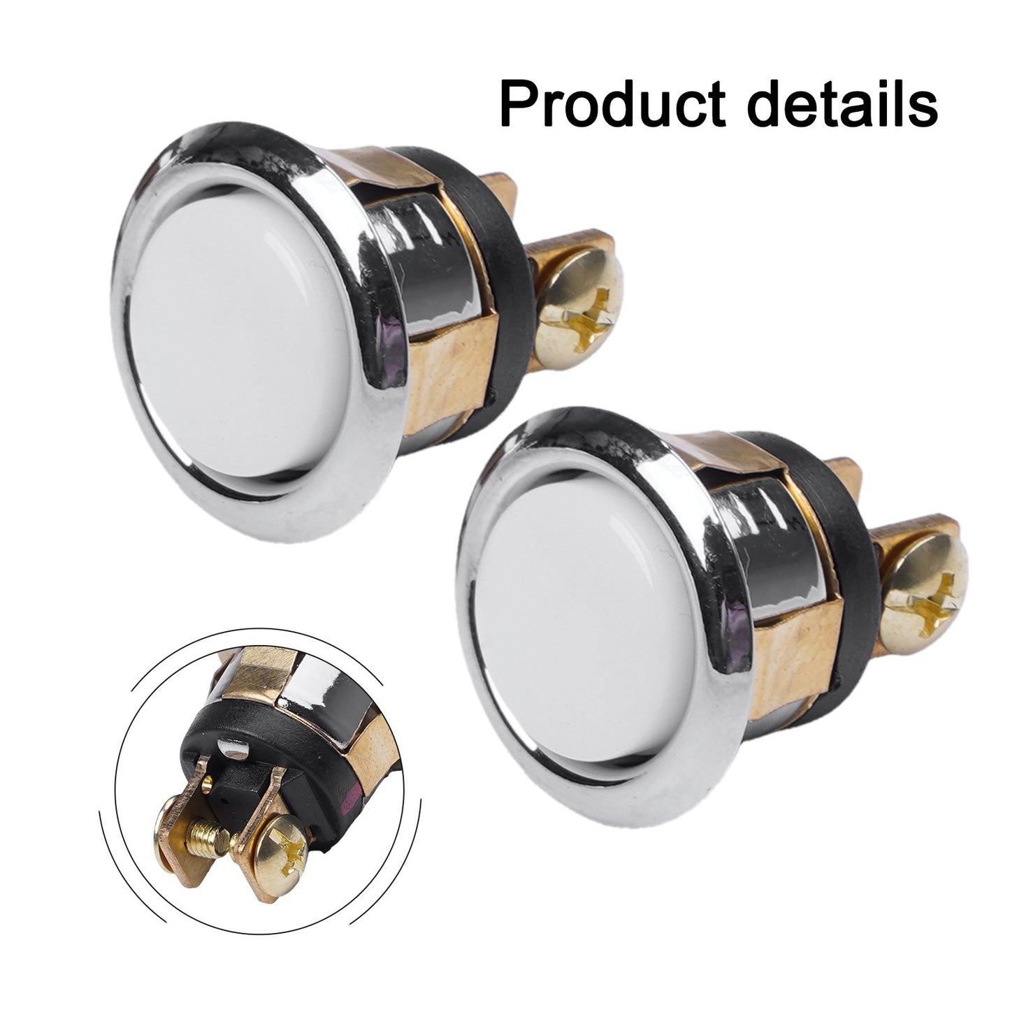 ya 28 Dual Pack Wired Doorbell Buttons Featuring Cool White Lights for Night Guidance