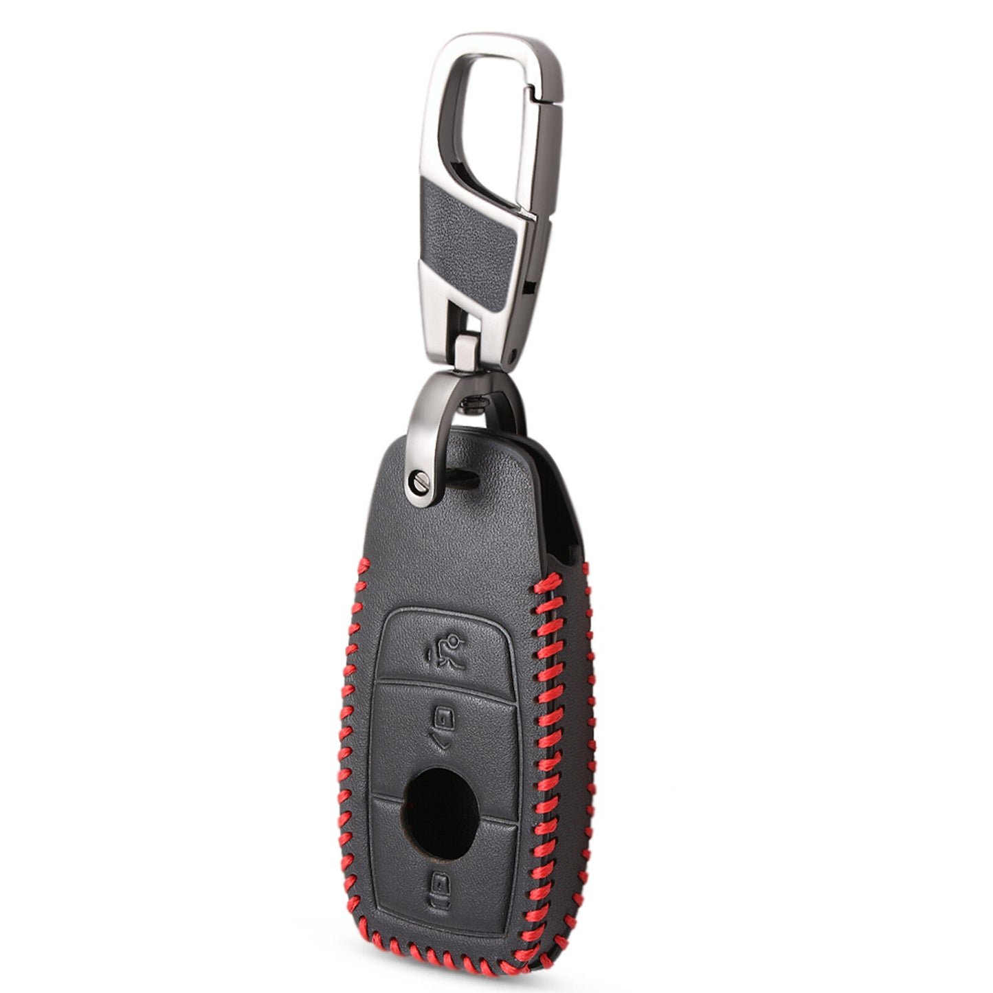ya 5 8.7 Leather Car Remote Key Fob Case Cover for Mercedes-benz E S Class E300 KeyRing