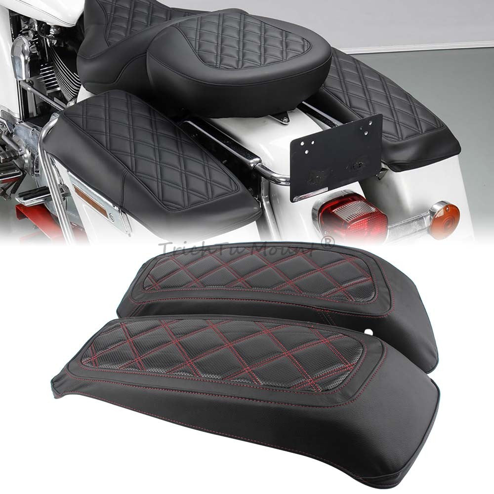 ya 11 6.5 Red Waterproof Hardbag Saddlebag Lid Covers for Harley Touring 2014-2024 New