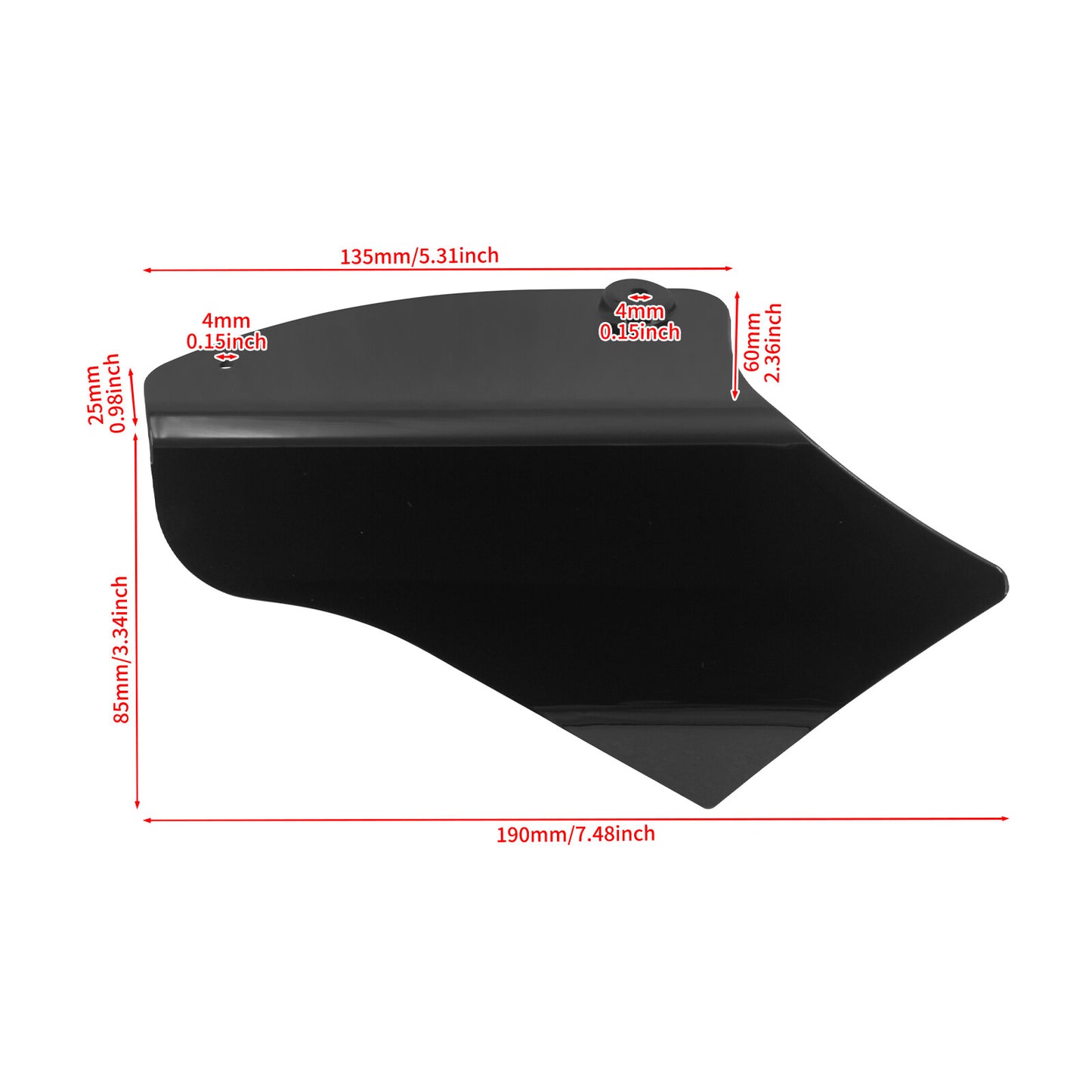 ya 5 8.7 ABS Reflective Saddle Heat Shield Air Deflector for Harley Softail Fay Boy 00-16