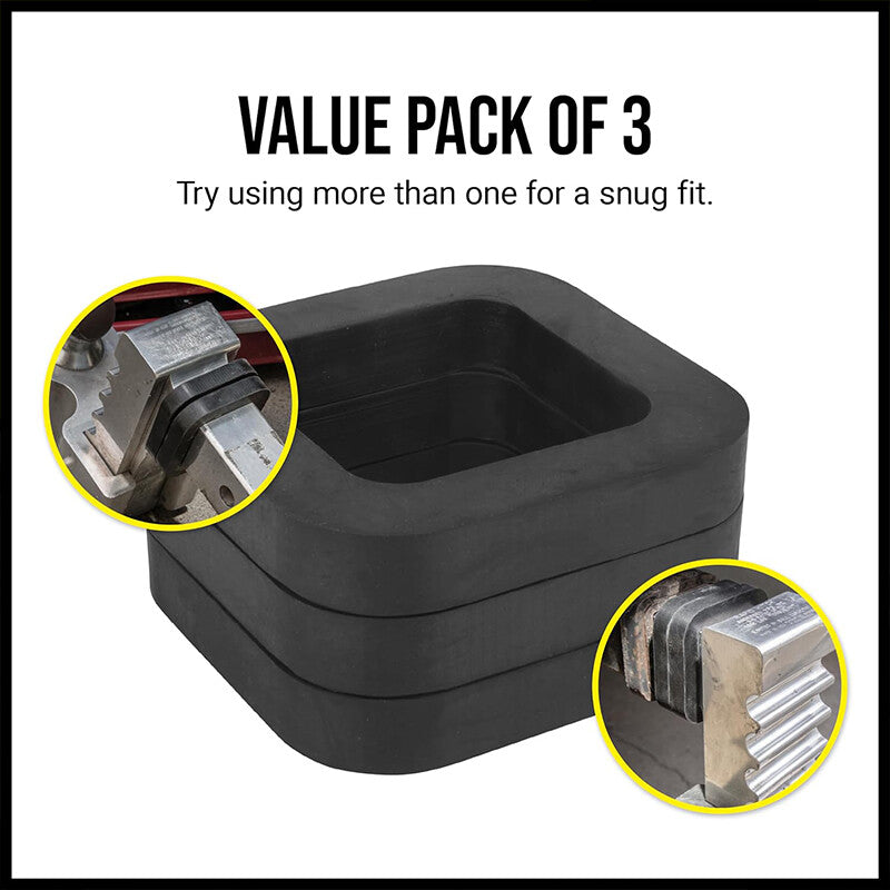 ya 5 8.7 3 Pack 2 Inch Trailer Hitch Receiver Silencer Pad Fit for Adjustable Ball Mounts