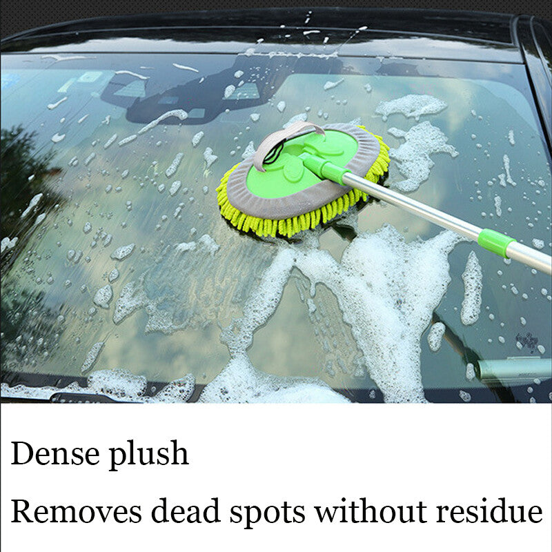 ya 5 8.7 Microfiber Car Wash Brush Mop Kit with Stretchable Long Handle Car Cleaning Green