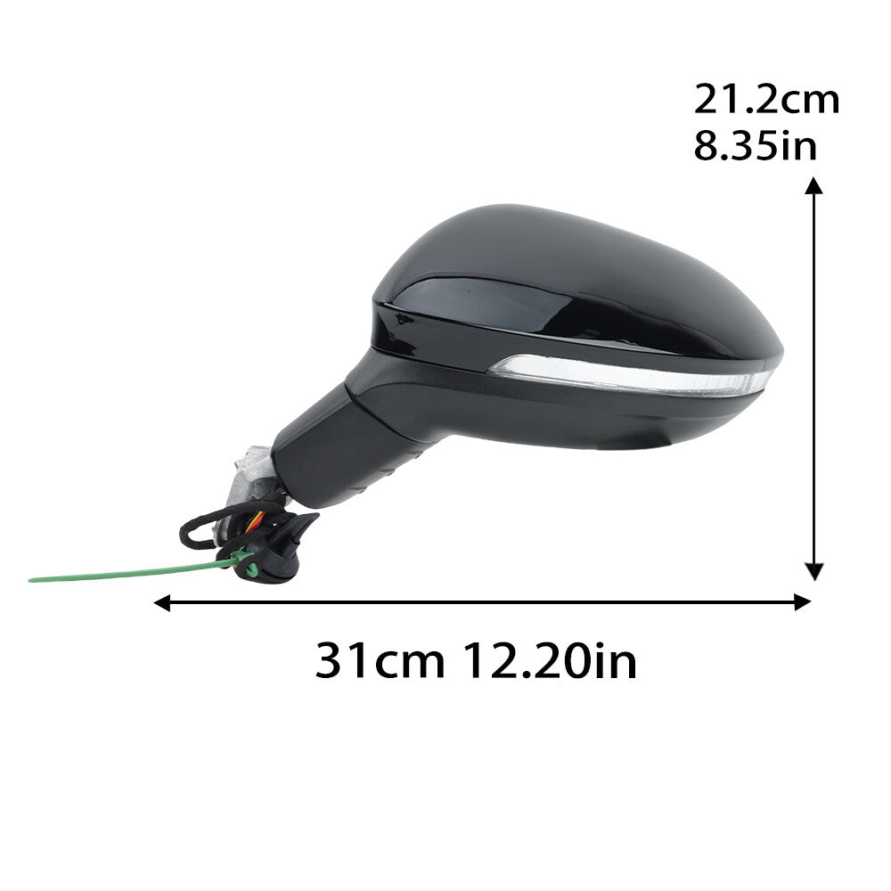 ya 1 8.5.2 for VW for Golf 8 MK8 20-24 Links Au?enspiegel Spiegel Elektrisch Heizung Schwarz