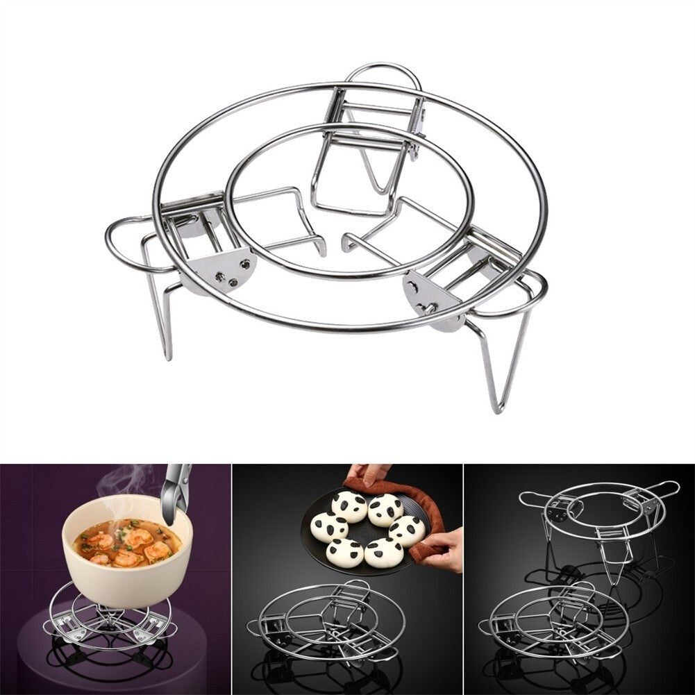 ya 26 16-24CM Adjustable Heavy Duty Stainless Steel Steamer Rack For Pot Pressure Pan