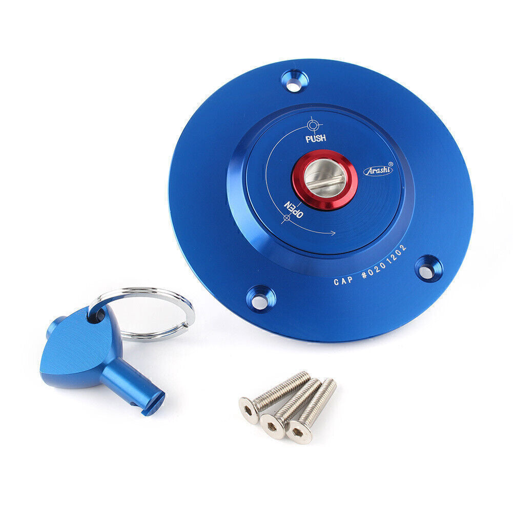 ya 5 8.7 Fuel Filler Cover Gas Tank Cap w/Key for Suzuki GSXR1000/600 750 Hayabusa Blue