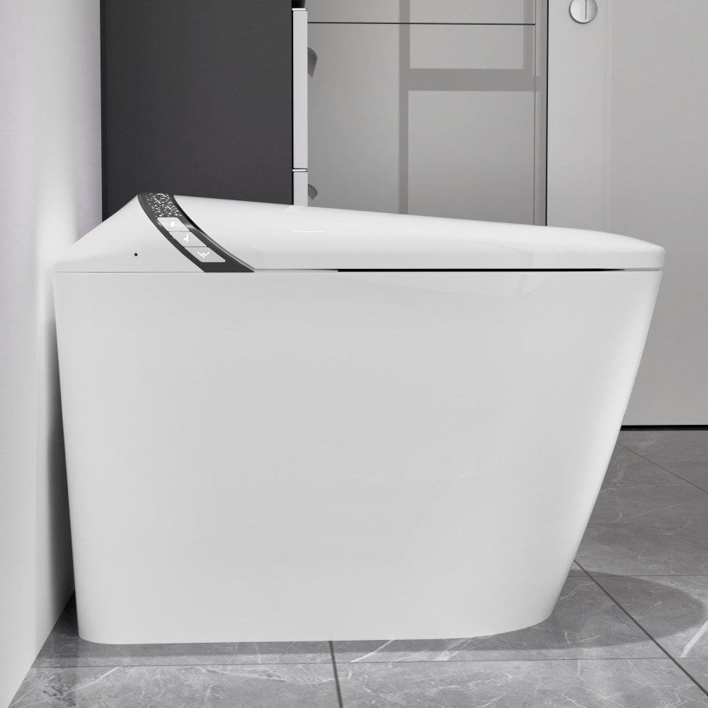 ya 28 Elongated Smart Toilet White with Built-In Bidet ,Tankless, LED, Night Light