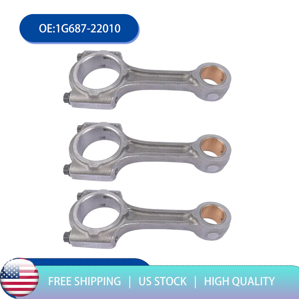 ya 11 6.9 3PCS Connecting Rods Fit Kubota Engine D722 D782 D902 WG972 1G687-22010