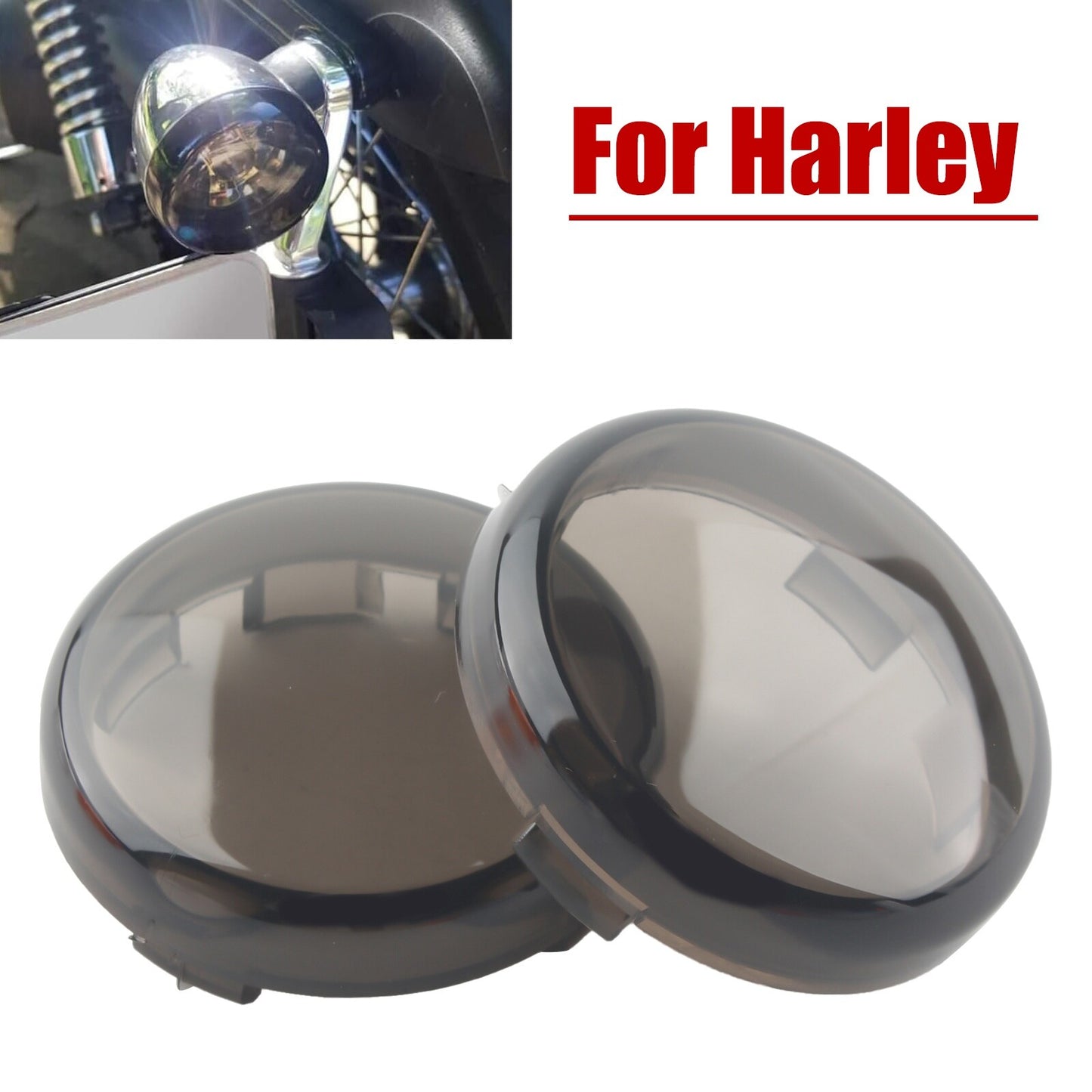 ya 5 6.16.2 Smoke Turn Signal Light Lens Covers for Harley Touring Electra Road Glide Dyna