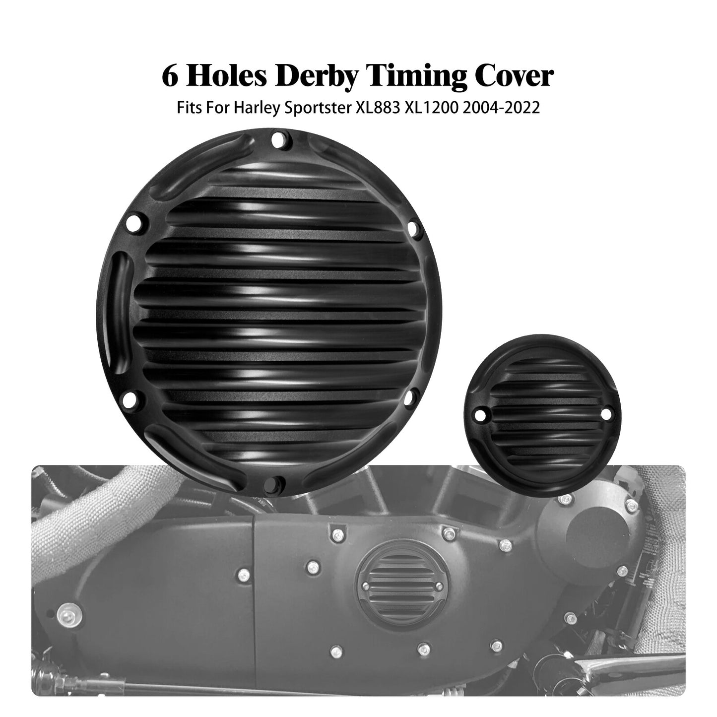 ya 1 7.4 Black Engine Derby Timing Timer Cover for Harley Sportster 883 1200 48 72 04-22