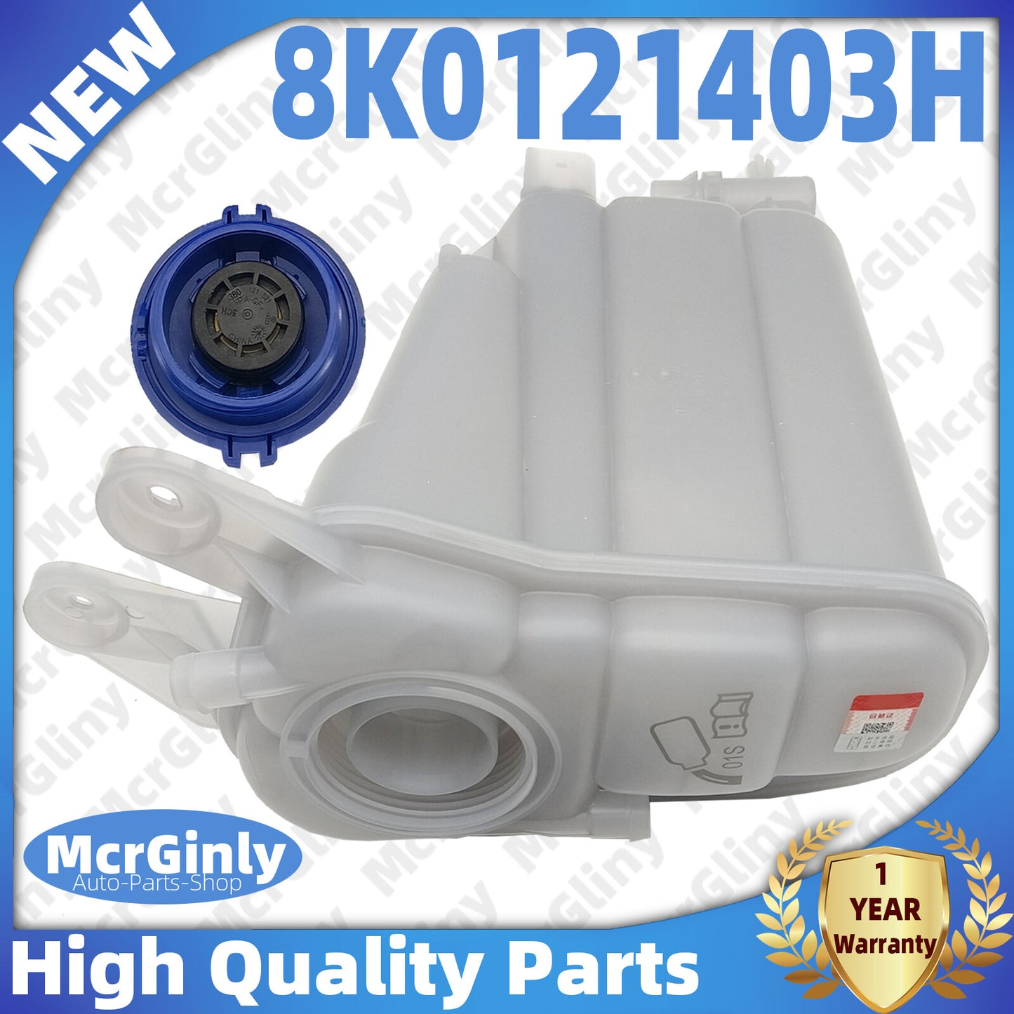 ya 9 6.5 Engine Coolant Expansion Tank With Lid for Audi for A4 A5 for Q5 2.0T/1.8T 8K0121403Q