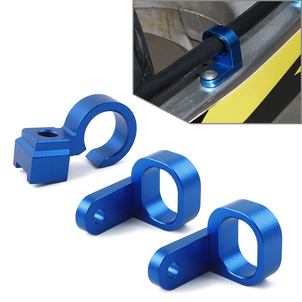 ya 4 6.17.2 for Suzuki DRZ400SM 2005-2021 RMX450Z CNC Blue Front &Rear Brake Hose Line Clamp