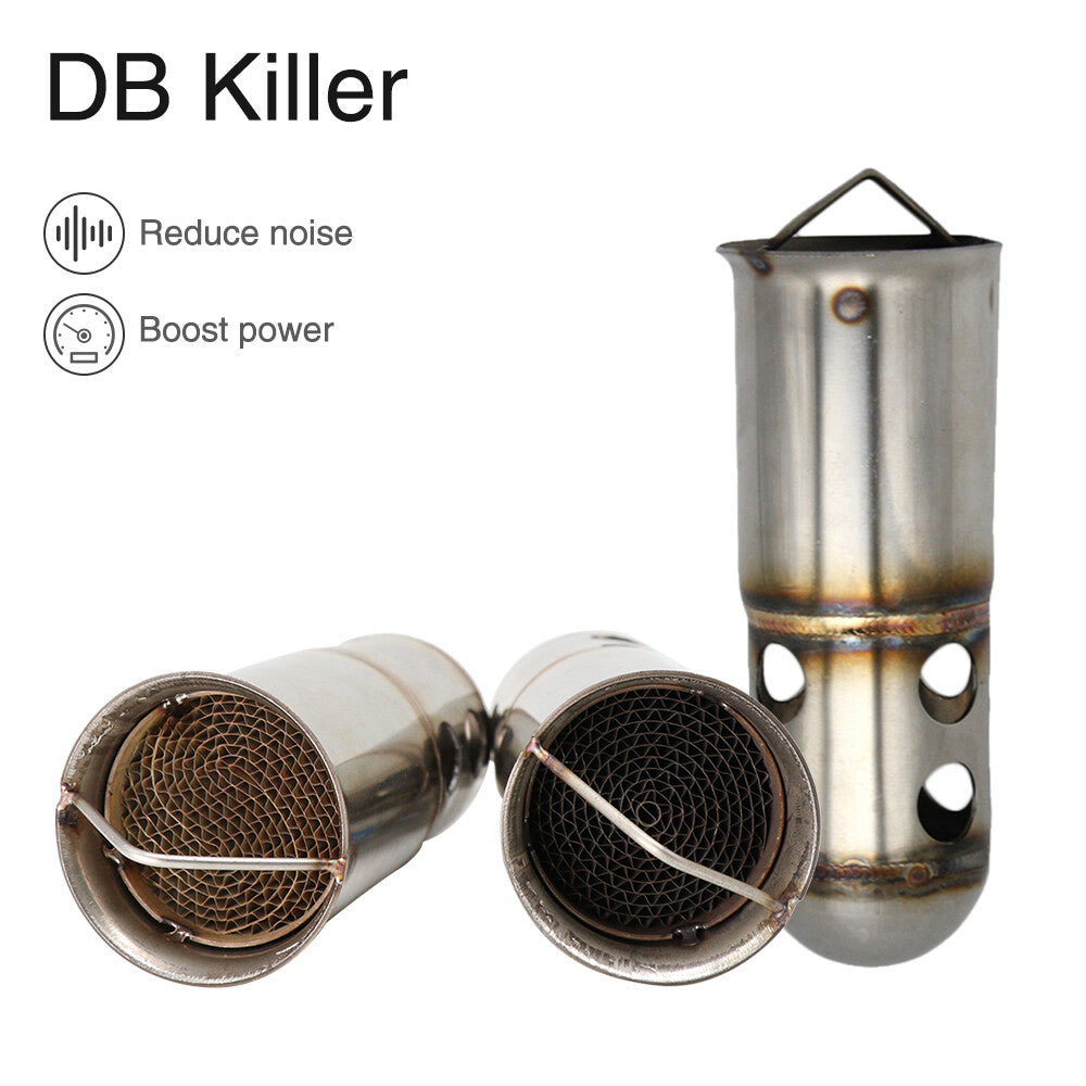ya 1 7.8 Motorcycle Stainless Steel Muffler Removable 60mm Silencer DB Killer
