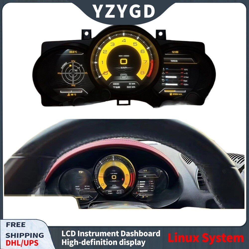 ya 2 6.29 for Porsche Macan 2014-2017 LCD Digital Cluster Speedometer Instrument Upgrade