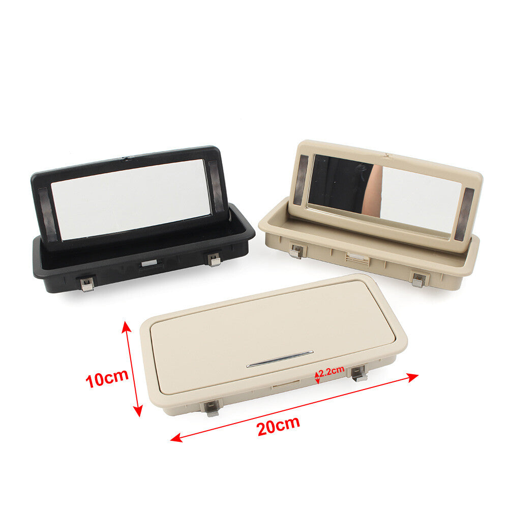 ya 5 8.7 Fit for Jaguar XJ 2010-2019 Beige Rear Row Vanity Mirror Makeup Mirror With Lights