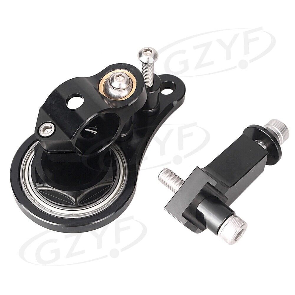 ya 1 7.13 CNC Steering Damper Stabilizer Bracket Mount Holder Kit for Kawasaki Black